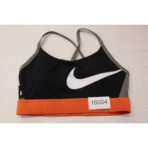 Nike Icon Clash Light Support Sports Bra Womans Medium Colorblock Orange Black - Picture 7 of 7